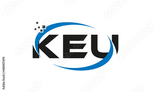dots or points letter KEU technology logo designs concept vector Template Element photo