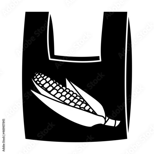 Biodegradable plastic bag made of corn starch