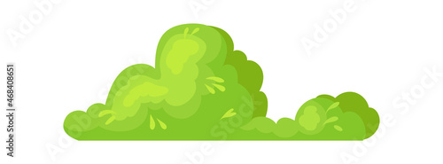 Cartoon shrubbery. Illustrated bushs, forest hedge vector design