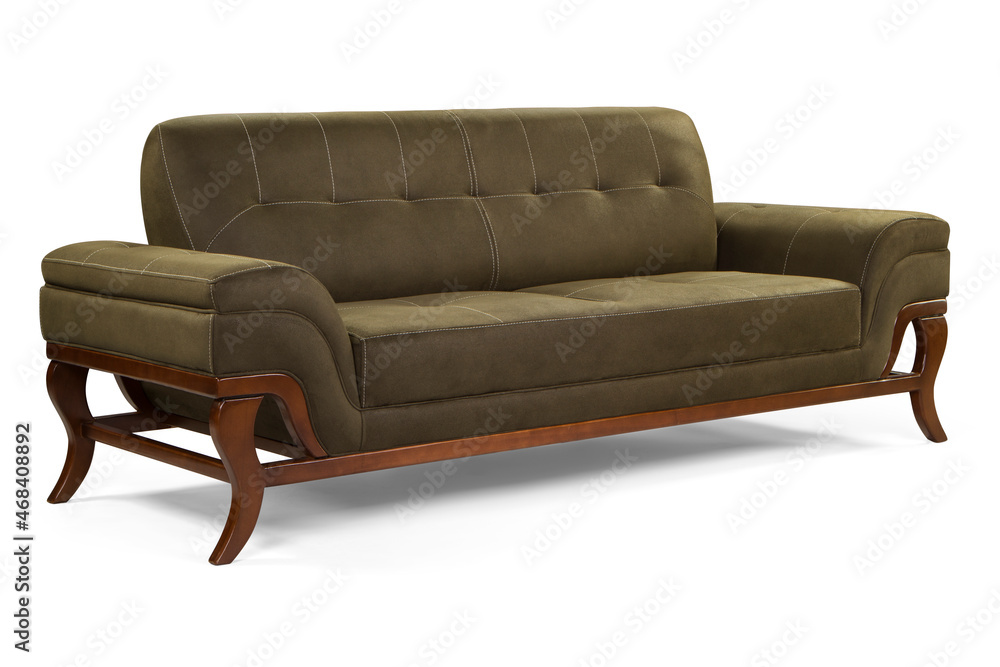 Fototapeta premium Modern sofa isolated on white background . corner view