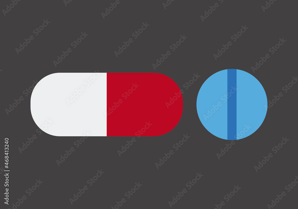 Icono de cápsulas y pastillas en fondo negro. Icono de cápsulas y pastillas en fondo negro.