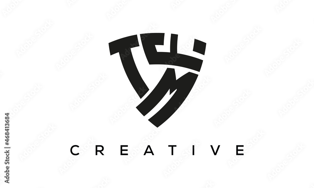 TMF letters logo, security Shield logo vector TMF letters logo, security Shield logo vector