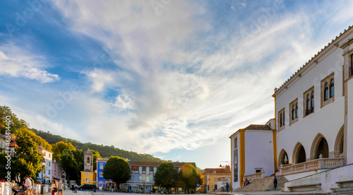  town plaza in the evening