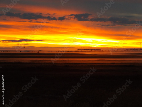 sunset in the tundra