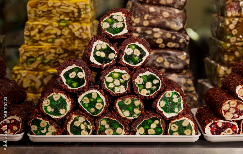 Turkish sweets close up