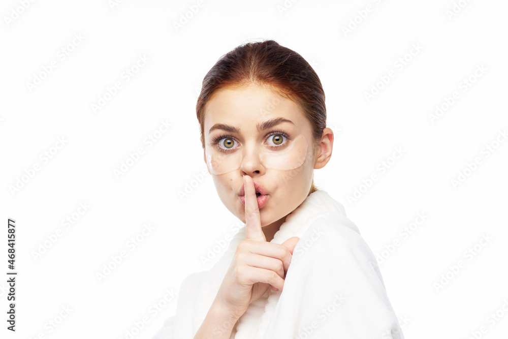 woman with clean skin collagen facial health care close-up woman with clean skin collagen facial health care close-up