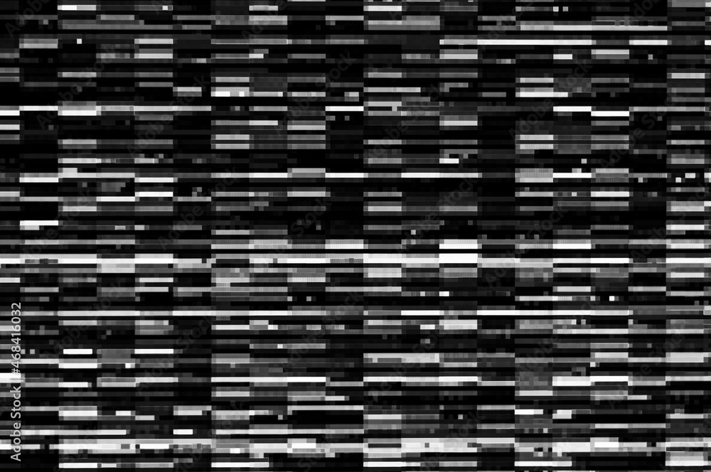Pixel pattern of a digital glitch / Abstract black and white pixel pattern background of a digital glitch. Pixel pattern of a digital glitch / Abstract black and white pixel pattern background of a digital glitch.