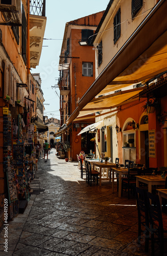 Street scene, Corfu Town, Greece