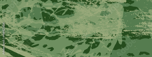 abstract grunge green background with stain. Metal texture with scratches and cracks.  Vector illustration, repeat camo as military print for paintball clothes, backdrop, endless grunge texture