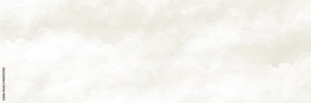 Vector watercolor texture. White clouds, sky. Hand drawn vector texture. Background for cards, poster. Pastel color watercolour banner. Template for design.
