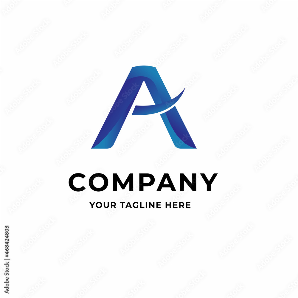 Logo Letter A With Gradient Style Recomnended For Your Company And All Bussines Logo Letter A With Gradient Style Recomnended For Your Company And All Bussines