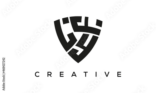 LYF letters logo, security Shield logo vector	 photo