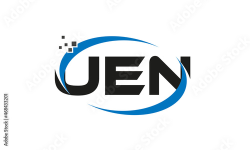 dots or points letter UEN technology logo designs concept vector Template Element photo