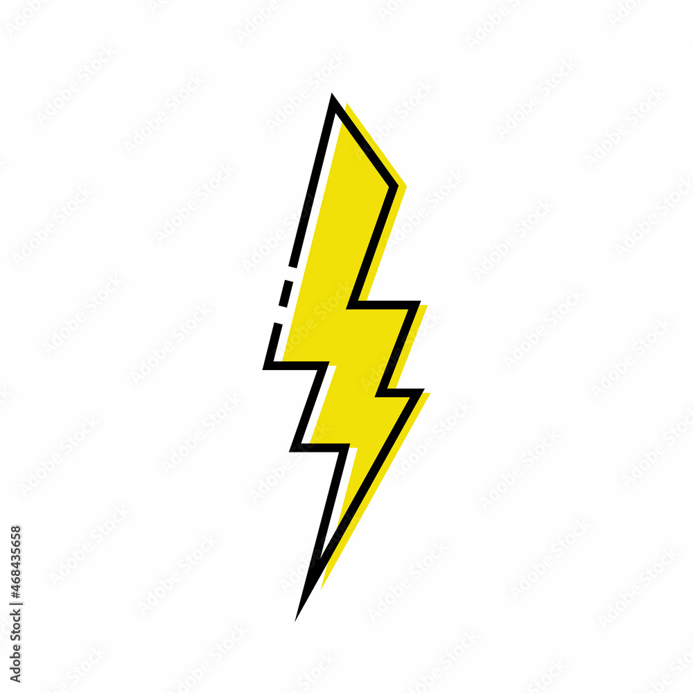Thunder icon design template illustration vector Thunder icon design template illustration vector