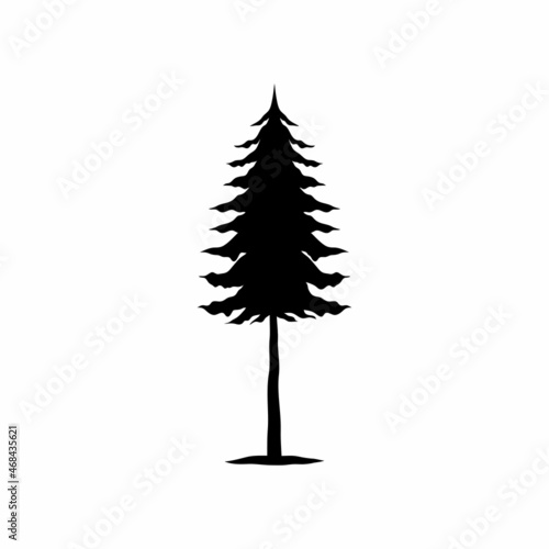 Pine tree icon design template illustration vector