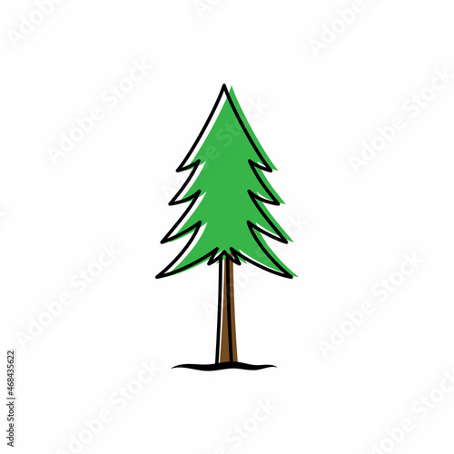 Pine tree icon design template illustration vector
