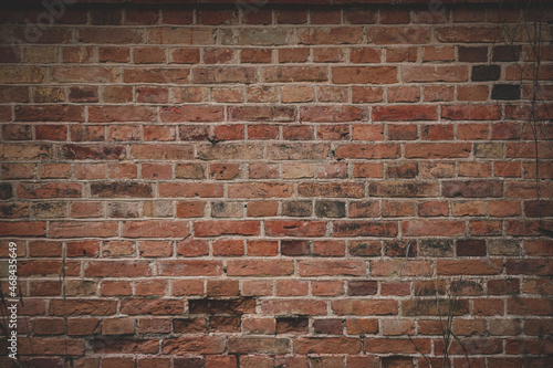 Pattern of Red brick wall for background and textured, Red brick wall background. Old Brick texture, Grunge brick wall background