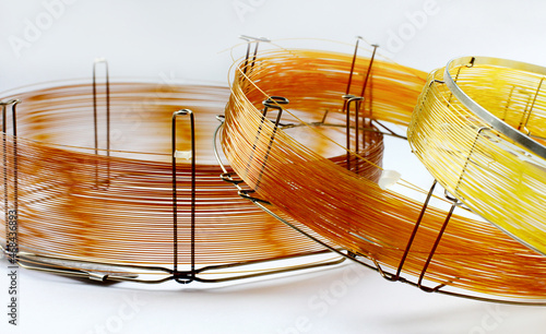 capillary columns of different lengths for gas chromatographic analysis. equipment for analytical chemistry in the laboratory. photo