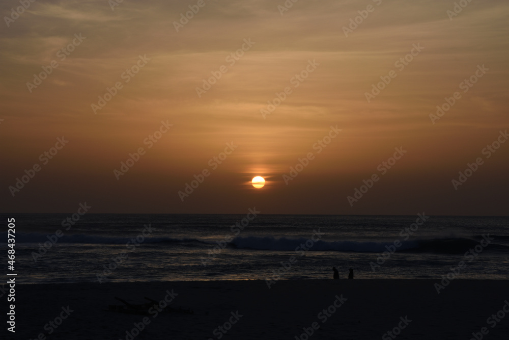 Sunset from Doniños beach in Ferrol