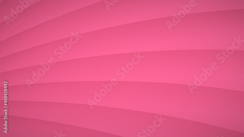 Abstract background of wavy curved stripes with shadows in pink colors