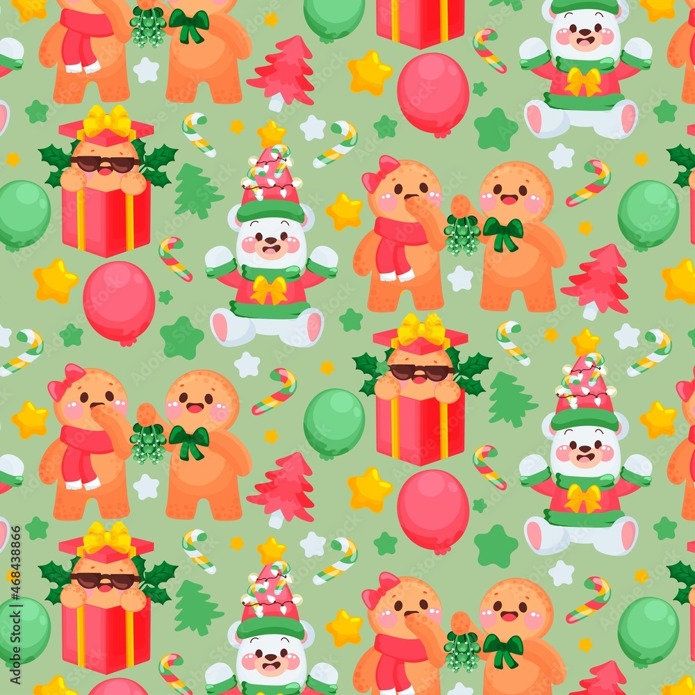 funny christmas pattern vector design illustration funny christmas pattern vector design illustration