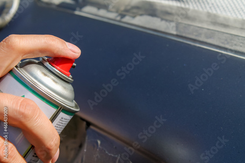 Fotografie Body repair of the car. Step 5. Varnishing.