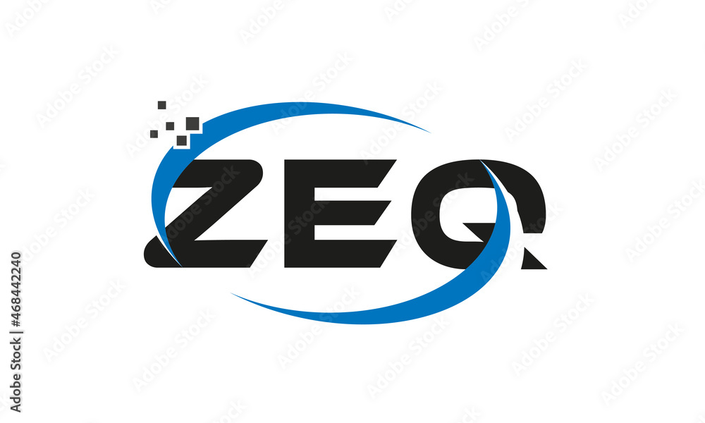 dots or points letter ZEQ technology logo designs concept vector Template Element dots or points letter ZEQ technology logo designs concept vector Template Element