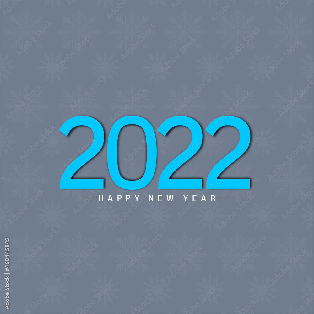 Happy New Year 2022 blue text on snowflakes calendar background Happy New Year 2022 blue text on snowflakes calendar background