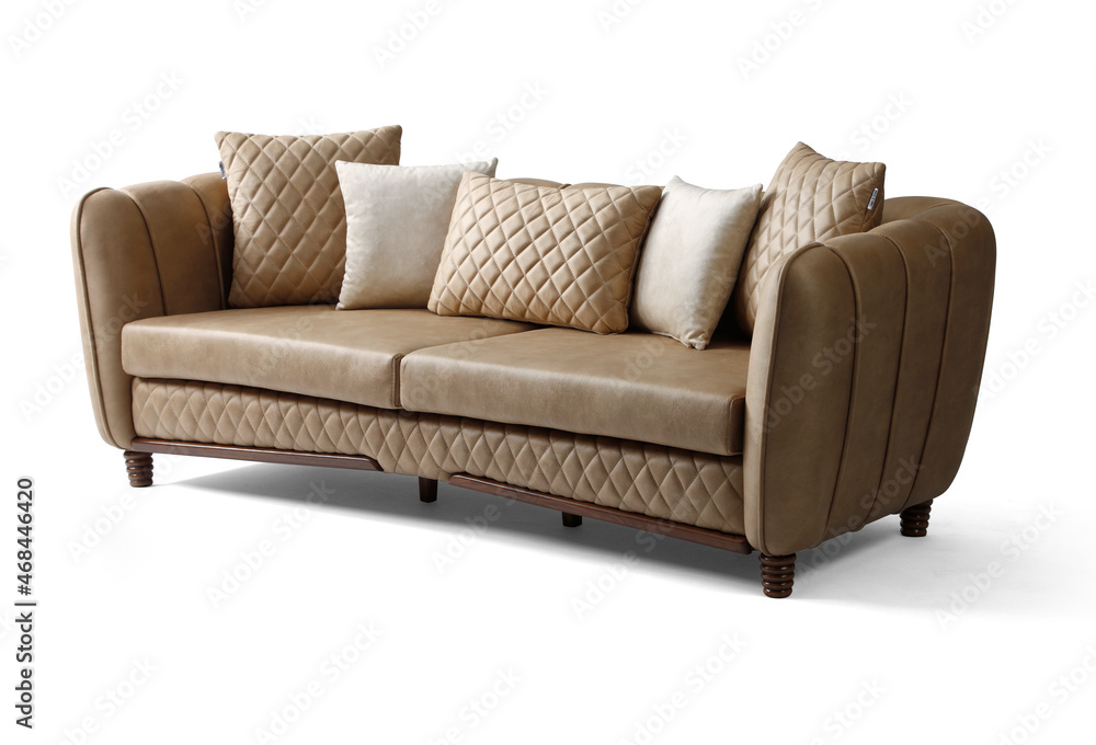 Modern comfortable furniture on white background . corner view Modern comfortable furniture on white background . corner view