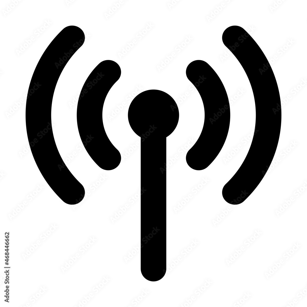 Wifi Pole Icon Illustration