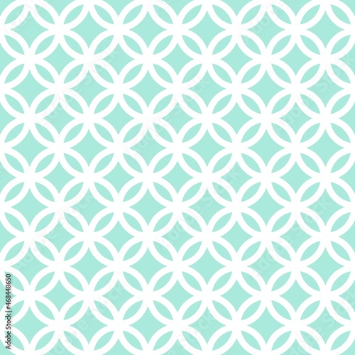 White and Green circle pattern line, seamless background. The seamless geometric pattern of circles. Wrapping paper.