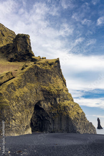 Wallpaper Mural Iceland Hálsanefshellir Cave on a black sand beach Torontodigital.ca