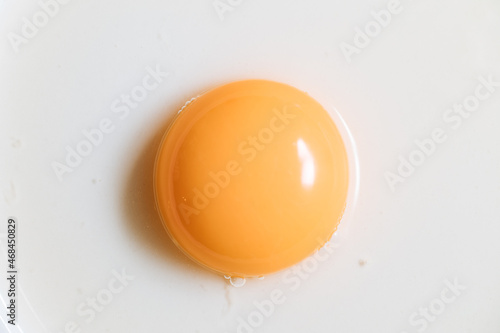 Macro close up of raw egg yolk