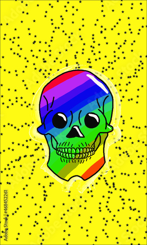 Calavera multicolor para fondo de pantalla