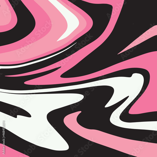 abstract black pink vector art marble background with waves