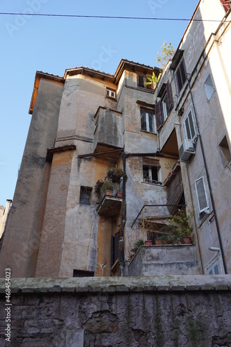 The back of an old apartment in Rome