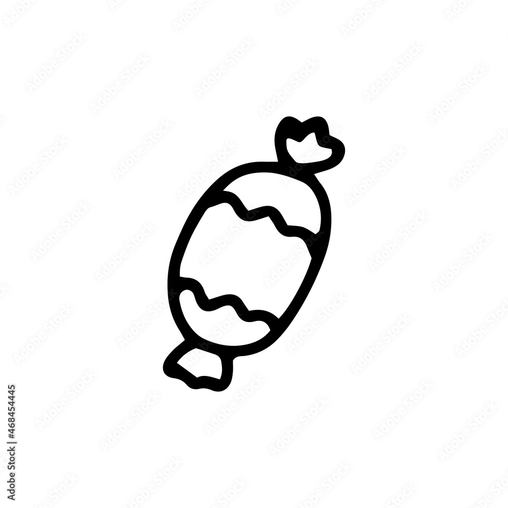 Obraz premium Vector linear illustration of candy in cartoon style