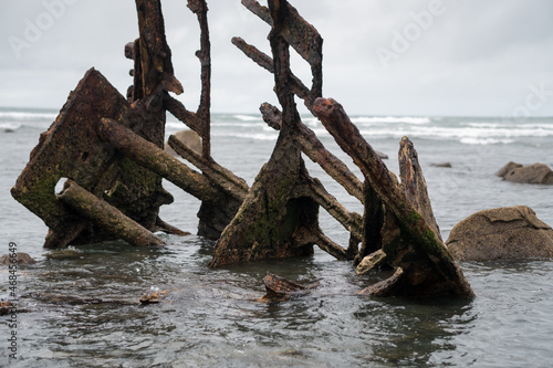 Shipwreck of the SS Gairloch on the Oakura Reef  Taranaki