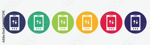 Big set with smartphone icon isolated on white background.