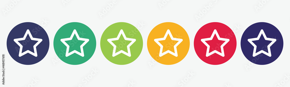Star flat icon set. Star flat icon set.