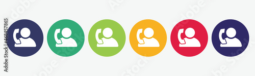 Quadro su tela Support flat icon set.