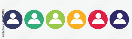 User flat icon set.