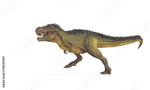 dinosaur monster is walking side view