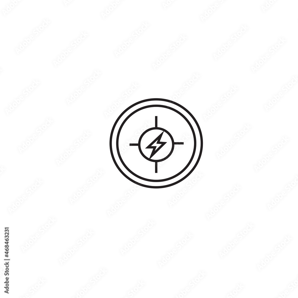 Electricity icon isolated on white background. Trendy electricity icon in flat style. Template for app, ui and logo, vector illustration Electricity icon isolated on white background. Trendy electricity icon in flat style. Template for app, ui and logo, vector illustration