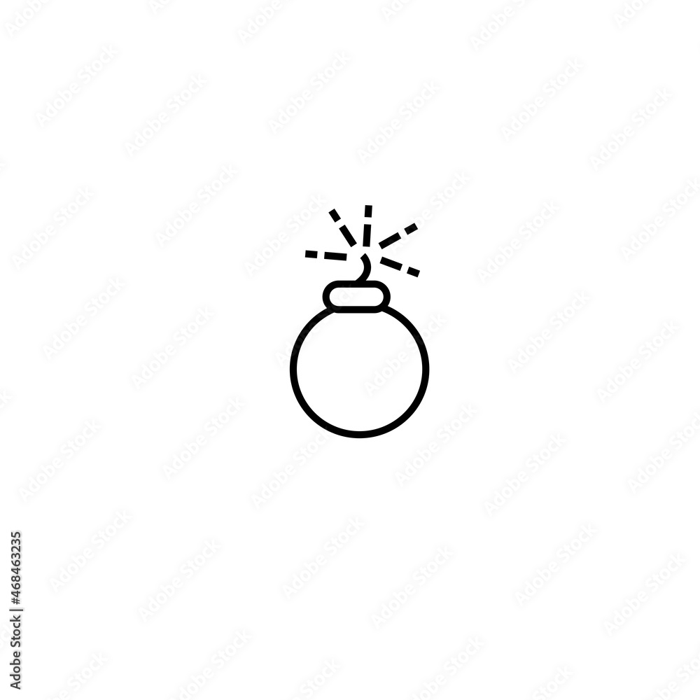 Bomb icon isolated on white background. Trendy bomb icon in flat style. Template for web site, app, ui and logo, vector illustration, eps 10 Bomb icon isolated on white background. Trendy bomb icon in flat style. Template for web site, app, ui and logo, vector illustration, eps 10