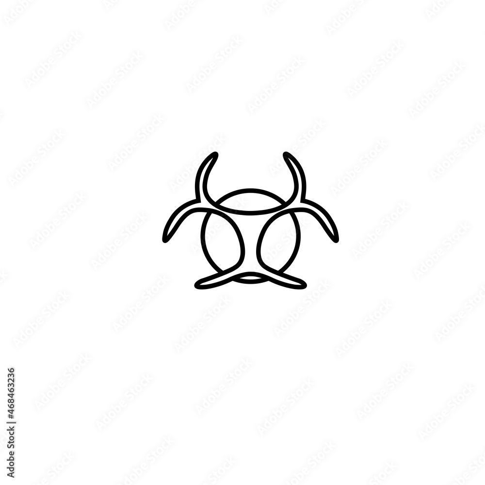 Caution biohazard toxic sign isolated on white background. Trendy caution biohazard toxic sign in flat style. Template for web site, app, ui and logo, vector illustration, eps 10 Caution biohazard toxic sign isolated on white background. Trendy caution biohazard toxic sign in flat style. Template for web site, app, ui and logo, vector illustration, eps 10