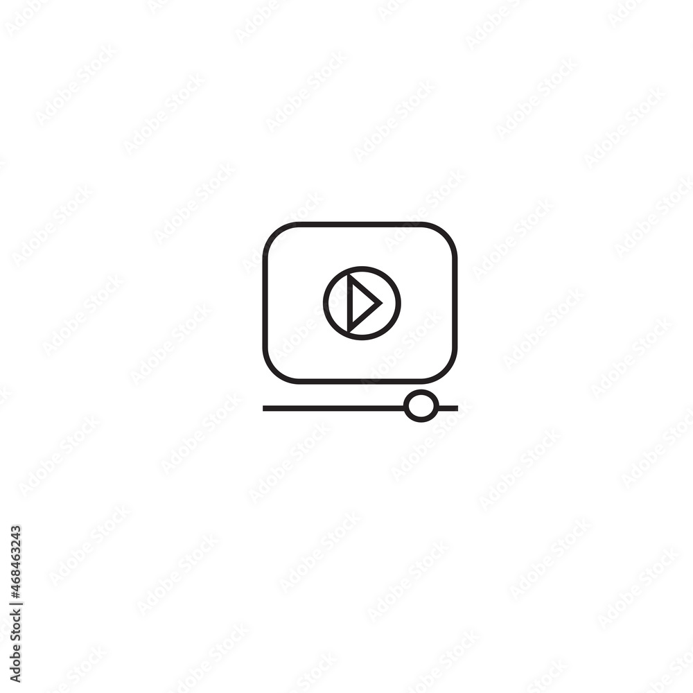 Video icon isolated on white background. Trendy video icon in flat style. Template for app, ui and logo Video icon isolated on white background. Trendy video icon in flat style. Template for app, ui and logo