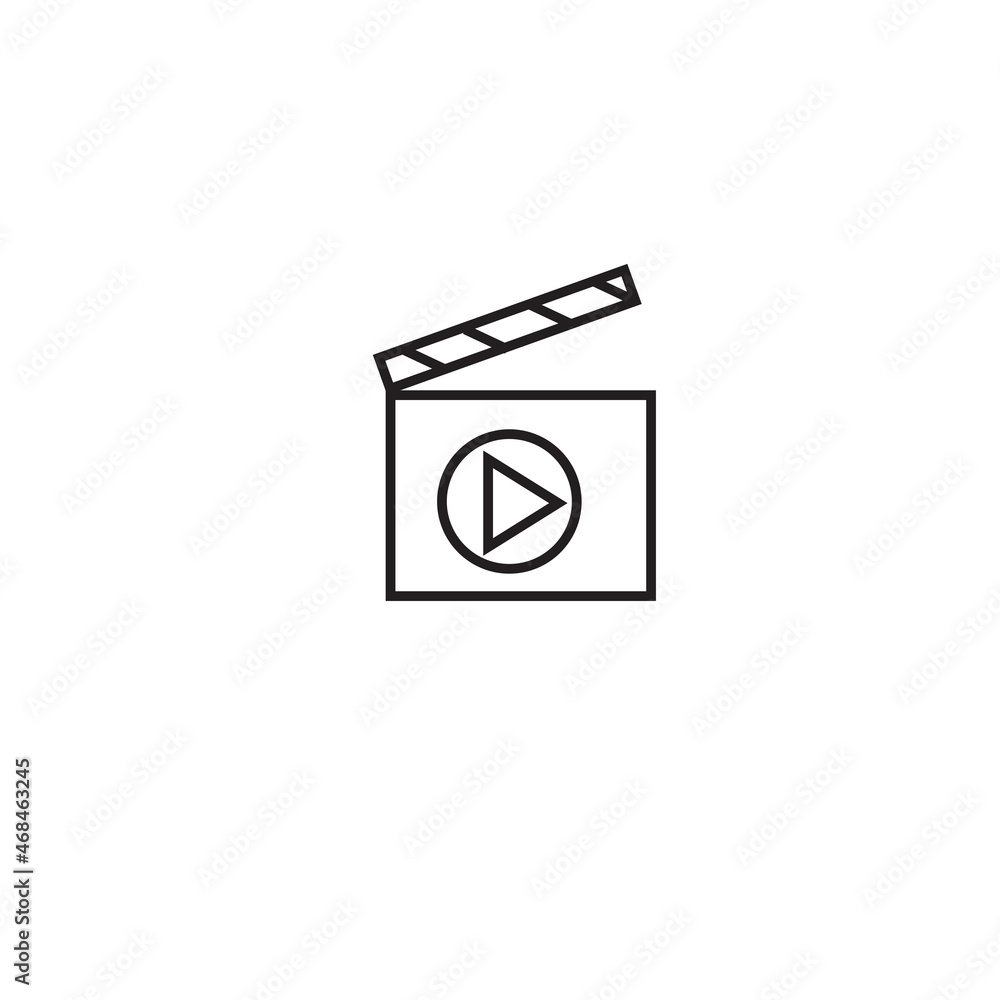 Video icon isolated on white background. Trendy video icon in flat style. Template for app, ui and logo Video icon isolated on white background. Trendy video icon in flat style. Template for app, ui and logo