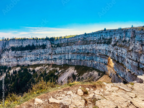Switzerland, View to the Creux-du-Van
