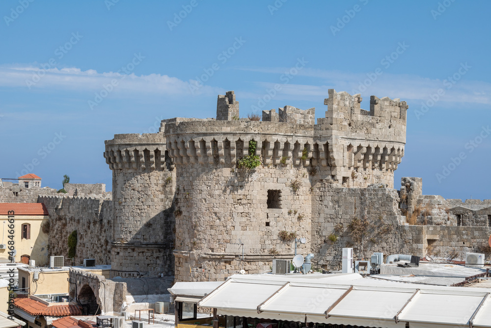 Walls of Old City of Rhodes, Greece